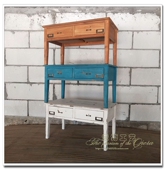 复古做旧实木小木桌茶几桌带抽屉木质榻榻米电脑桌木制儿童作业桌