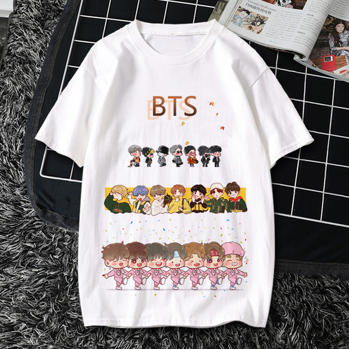 团同款田柾国金泰亨服潮短袖T恤