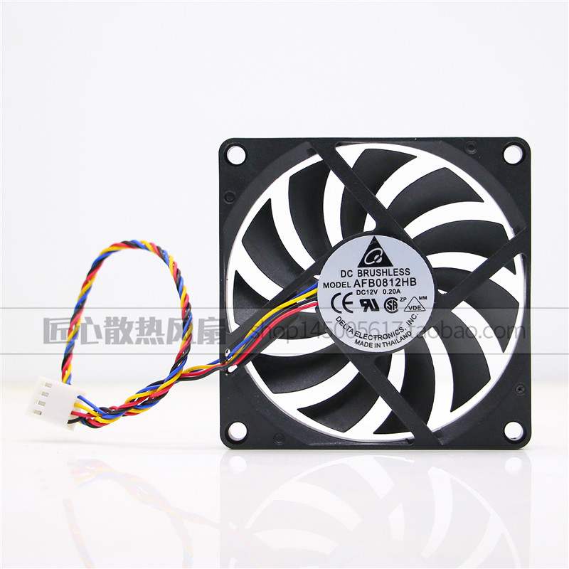 台达 8010 12V 0.20A 8厘米/CM超薄 PWM温控 机箱CPU静音散热风扇图片