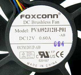 PVA092J12H-P01 原装 富士康 9032 12V 0.60A 9CM 4线 温控风扇