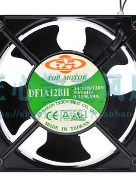 TOPMOTOR顶冠DF1A12BH AC110/120V 0.21A/0.19A机柜风机风扇12038