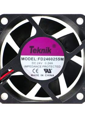 Teknik FD246025SM DC 24V 0.24A 60x60x25mm散热风扇