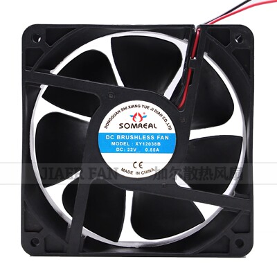 全新SOMREAL DC24V XY12038B XY12038S 12CM 变速器散热风扇