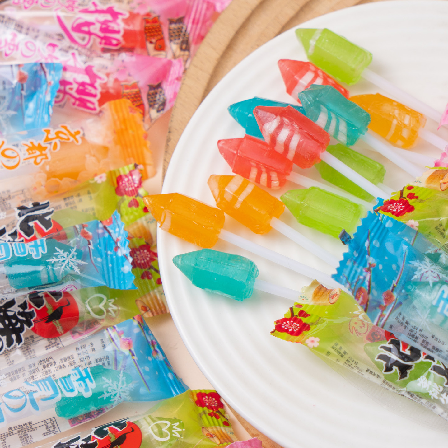 创意铅笔造型棒棒糖高颜值水果糖