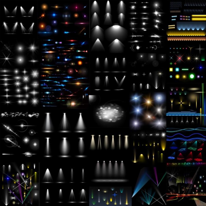 PS灯光素材PSD夜景照明亮化景观建筑照明设计灯光素材夜景灯光PSD