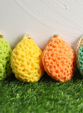 搓澡海棉改良版亲水性蜂窝搓澡巾洗脸沐浴清洁宝宝洗澡海绵沐浴球