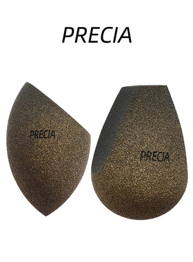 Precia黑金细闪海绵蛋彩妆不吃粉粉扑切面黑色美妆蛋创意斜切面蛋