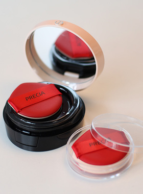 Precia红色气垫粉扑散粉海绵粉饼不吃粉替换干湿两用打底定妆妆前