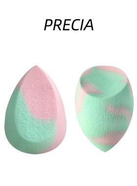 Precia马卡龙低密度巨软美妆蛋棉花糖粉扑超软切面海绵薄荷冰激凌