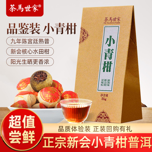 茶马世家新会小青柑普洱茶九年陈熟茶正宗柑普茶品鉴装 25g 便携装