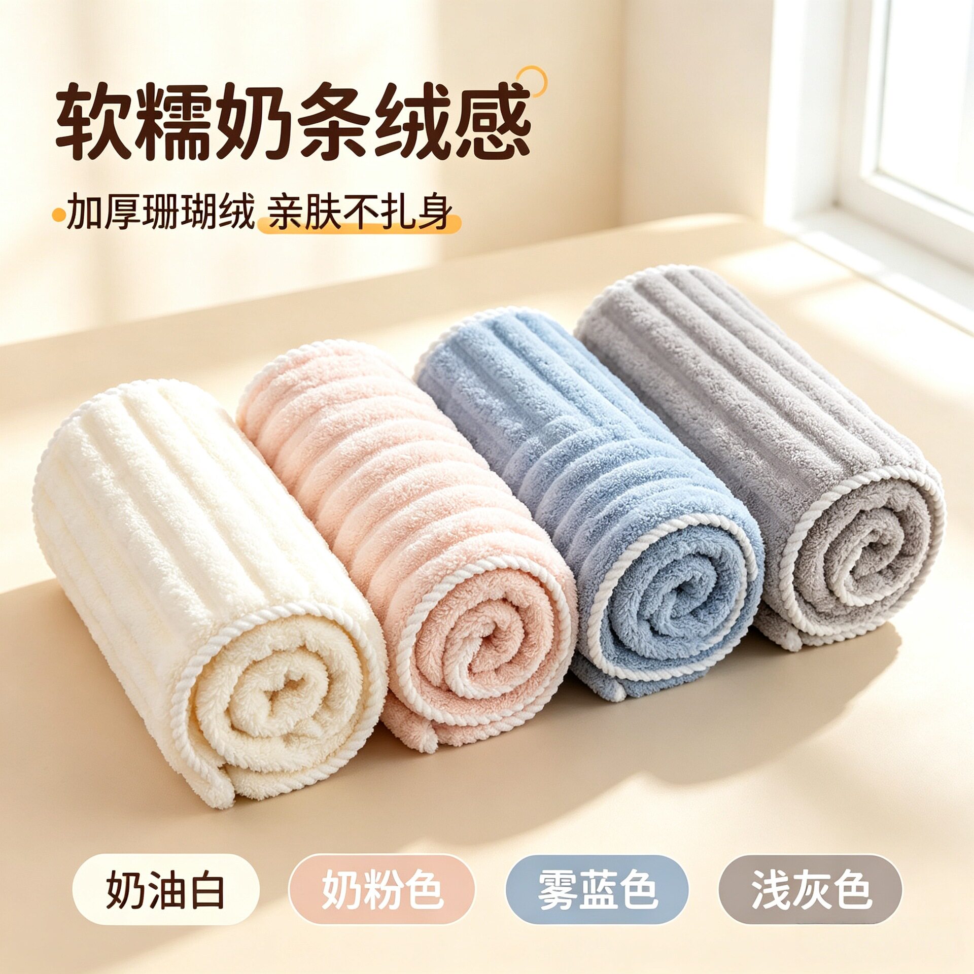 糖果绒毛巾女生洗脸巾洗澡用加厚擦头发吸水不掉毛家用珊瑚绒毛巾图片