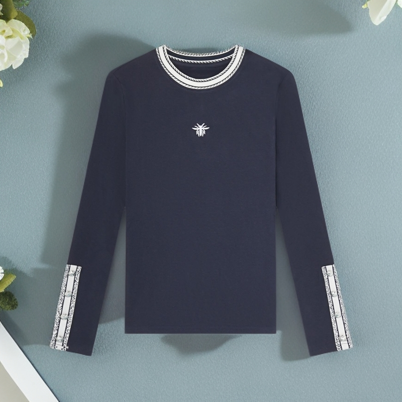 秋冬舒适百搭植绒打底衫女