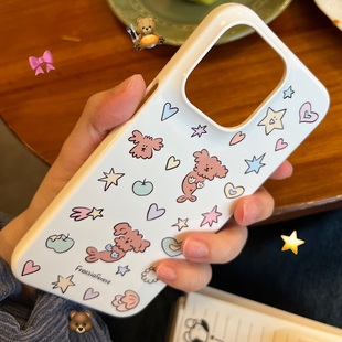 苍兰森林 比基尼小狗韩国进口单层封口菲林手机壳ins风适用苹果iPhone15ProMax磨砂硬壳可爱高级感亮面保护壳