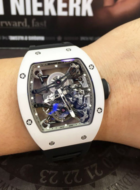 二手99新 理查德米勒 RM038 白陶瓷陀飞轮 男士机械手表 腕表