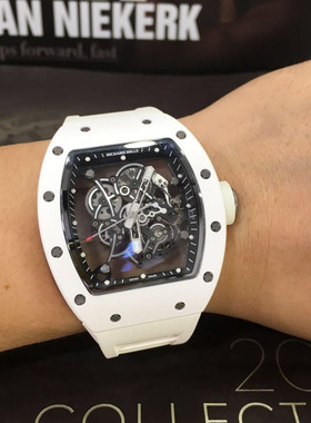 二手99新 理查德米勒RM055 白陶瓷 男士运动手表 机械腕表