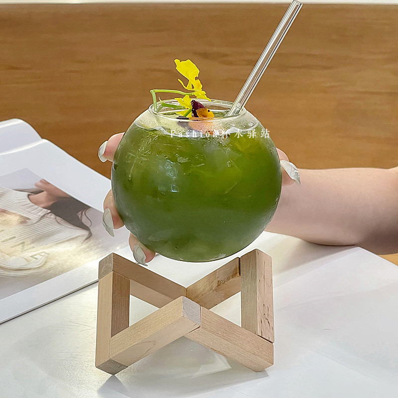 高颜值个性圆球杯小众设计果茶杯