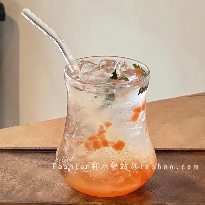 高颜值大容量鼓形水果茶杯