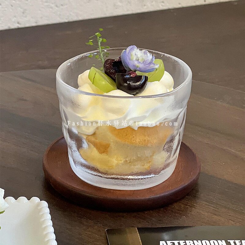 小众ins风创意冰川纹奶油蛋糕碗