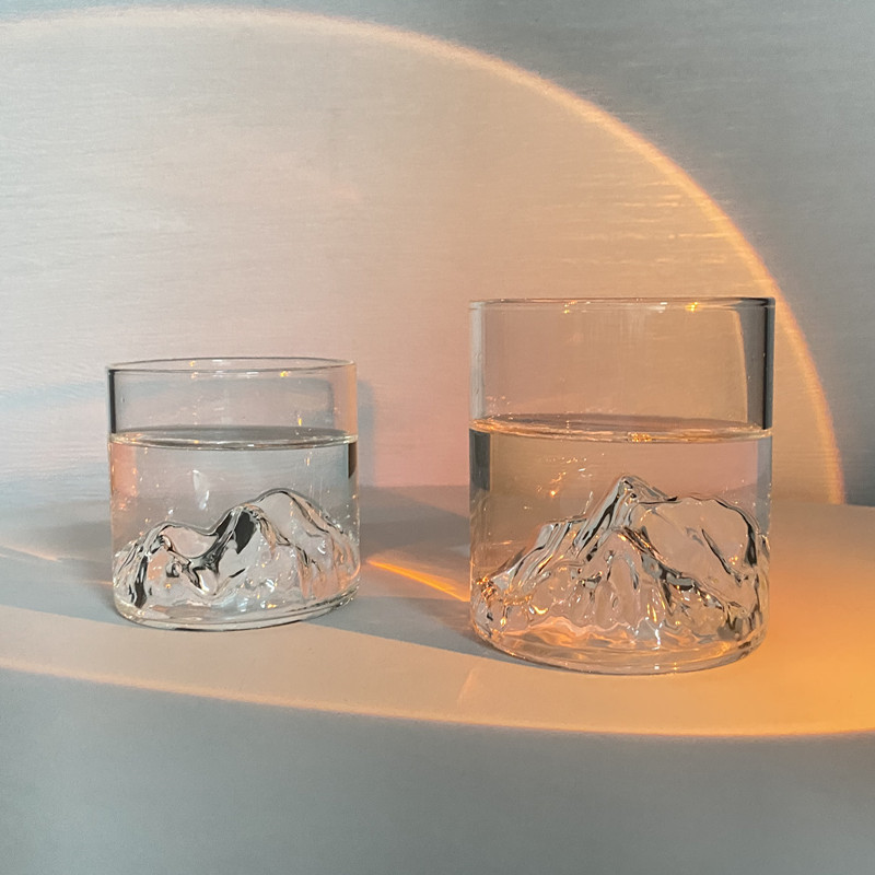 静谧观山杯ins玻璃酒杯家用日式果酒威士忌杯子高硼硅耐热泡茶杯