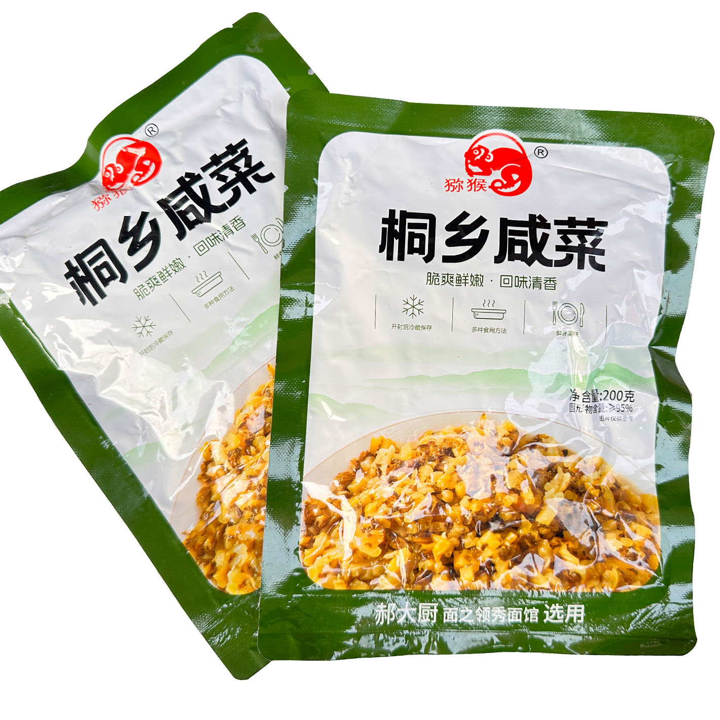 猕猴菜业郝大厨家乡特色冬菜桐乡咸菜脆嫩鲜爽200g独立包装车