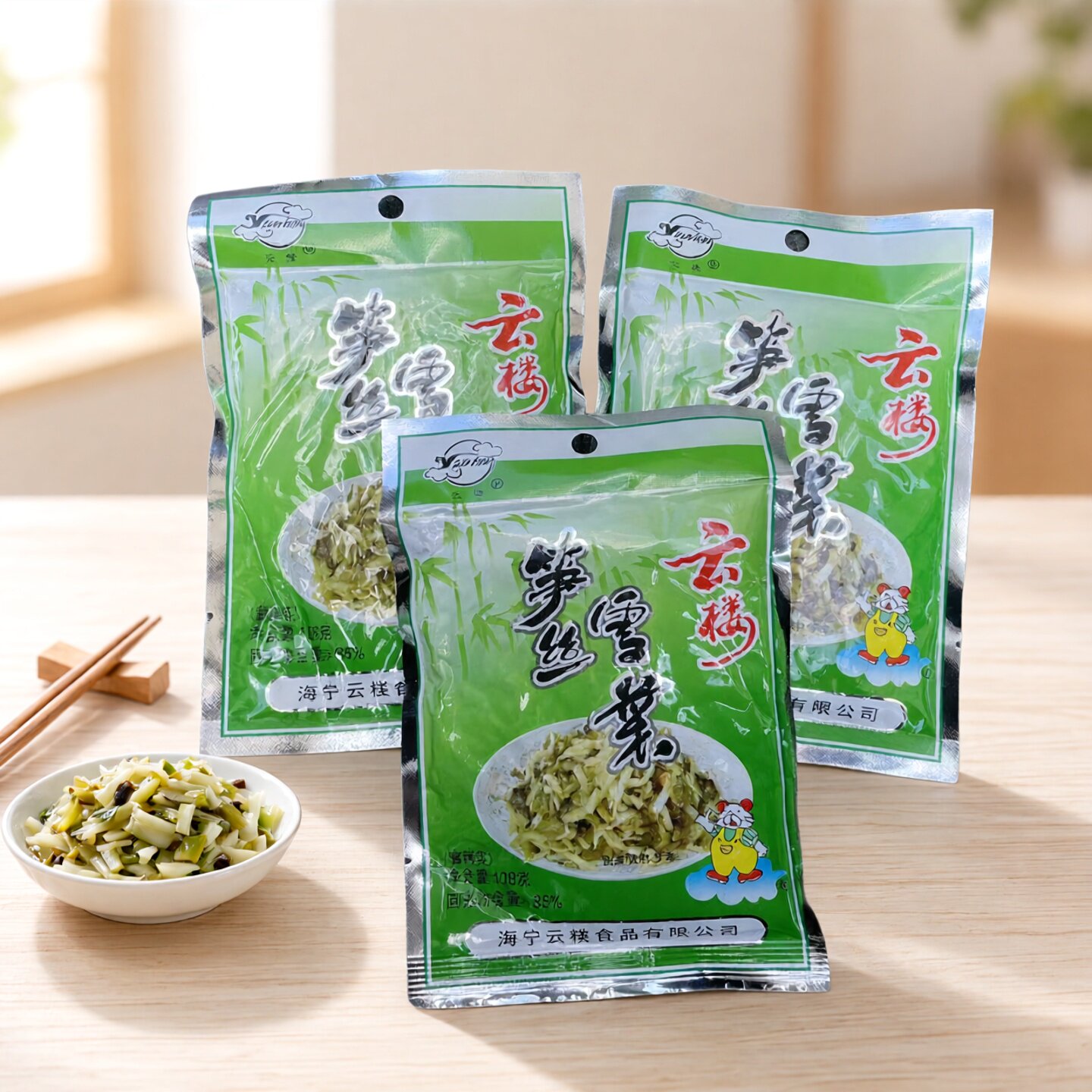 云楼笋丝雪菜108克袋装 雪里蕻菜酱菜泡菜开味下饭炒肉下面条辅菜图片
