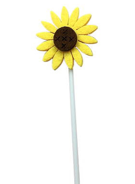 向日葵仿真布艺树脂花瓣蛋糕装饰