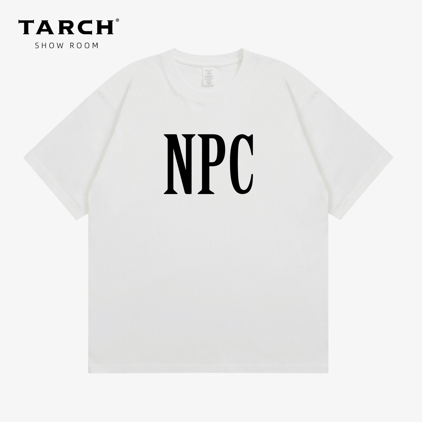 TARCH NPC搞笑幽默情侣款纯棉短袖T恤男女百搭上衣