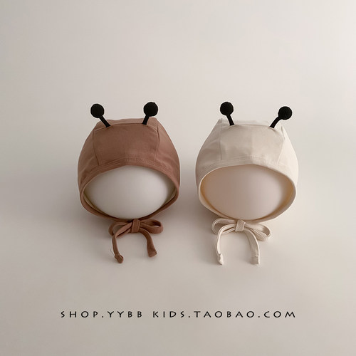 ins韩版婴儿帽子春秋冬季可爱胎帽男女宝宝小月龄新生护耳帽幼儿