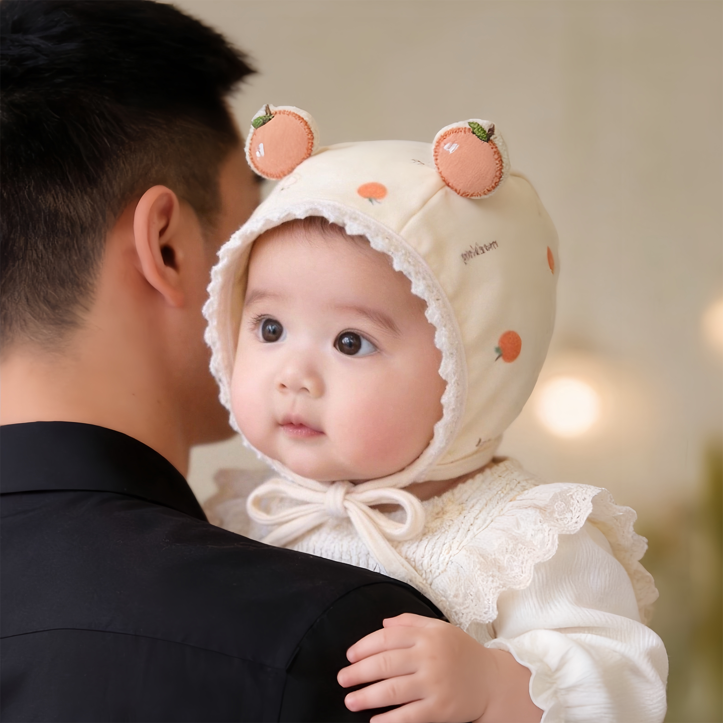 婴幼儿帽子秋冬款保暖加厚护囟门包头帽女宝宝小月龄护耳公主胎帽
