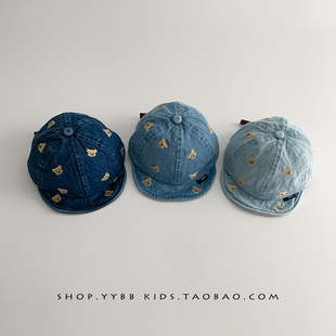 宝宝帽子春秋季可爱超萌鸭舌帽男童女童小月龄出游百搭牛仔棒球帽
