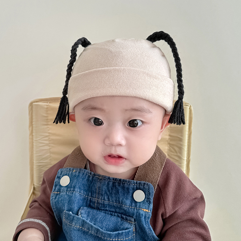 婴儿帽子春秋纯棉宝宝囱门帽胎帽