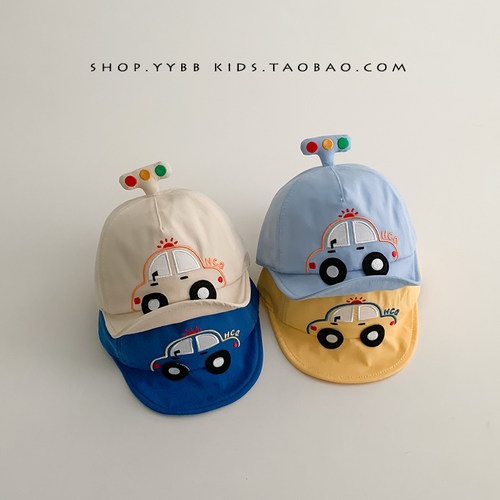 宝宝帽子遮阳帽儿童棒球帽女童婴儿可爱超萌男童软檐鸭舌帽春秋季