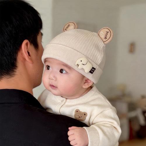婴幼儿帽子秋冬款保暖防风护囟门套头胎帽男孩女宝宝新生小月龄帽