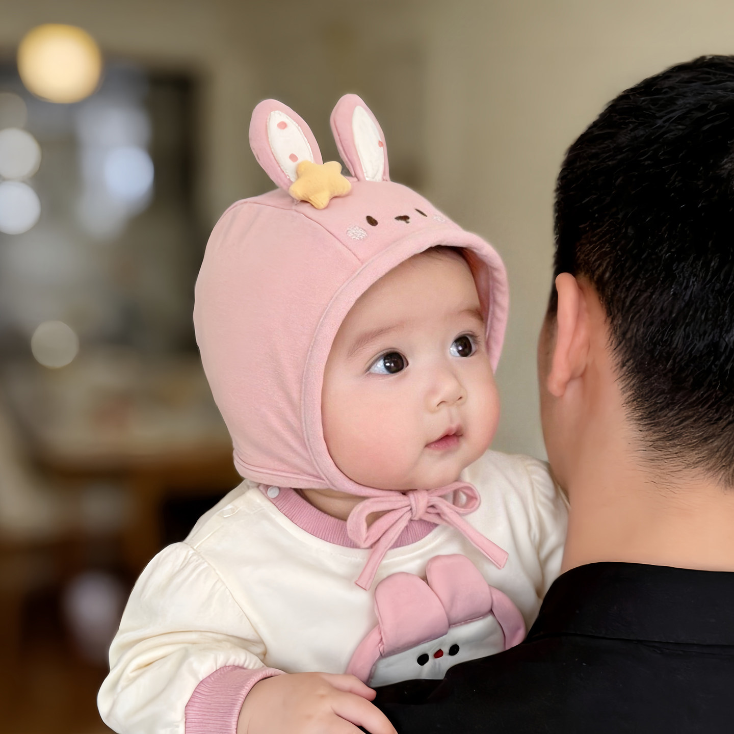 婴幼儿帽子秋冬款保暖防风护耳包头帽男女宝宝可爱造型小月龄胎帽