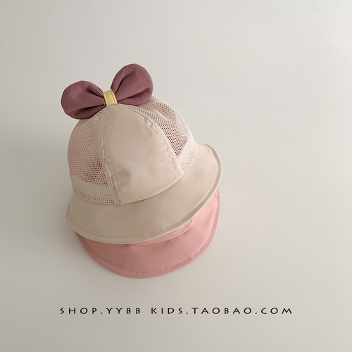 宝宝渔夫帽遮阳帽透气网眼盆帽