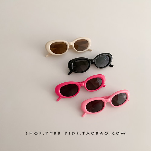 ins韩系复古儿童墨镜夏季遮阳防紫外线太阳镜男女宝宝出游眼镜潮 - 封面
