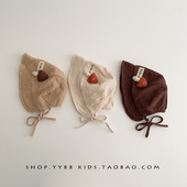 婴幼儿帽子春秋薄款 遮阳防晒新生胎帽男女宝宝小月龄护囟门宫廷帽