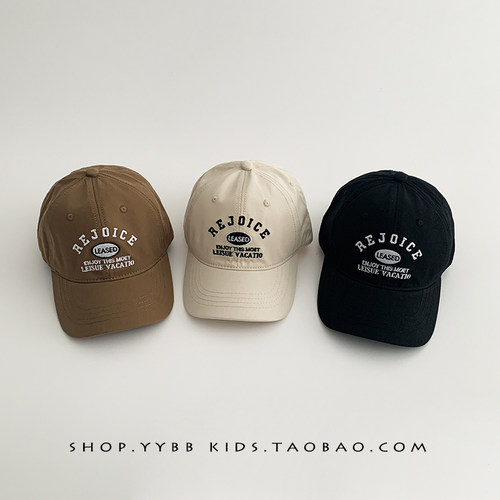 韩版宝宝帽子帅气字母百搭春秋薄款男童女童遮阳鸭舌帽防晒棒球帽