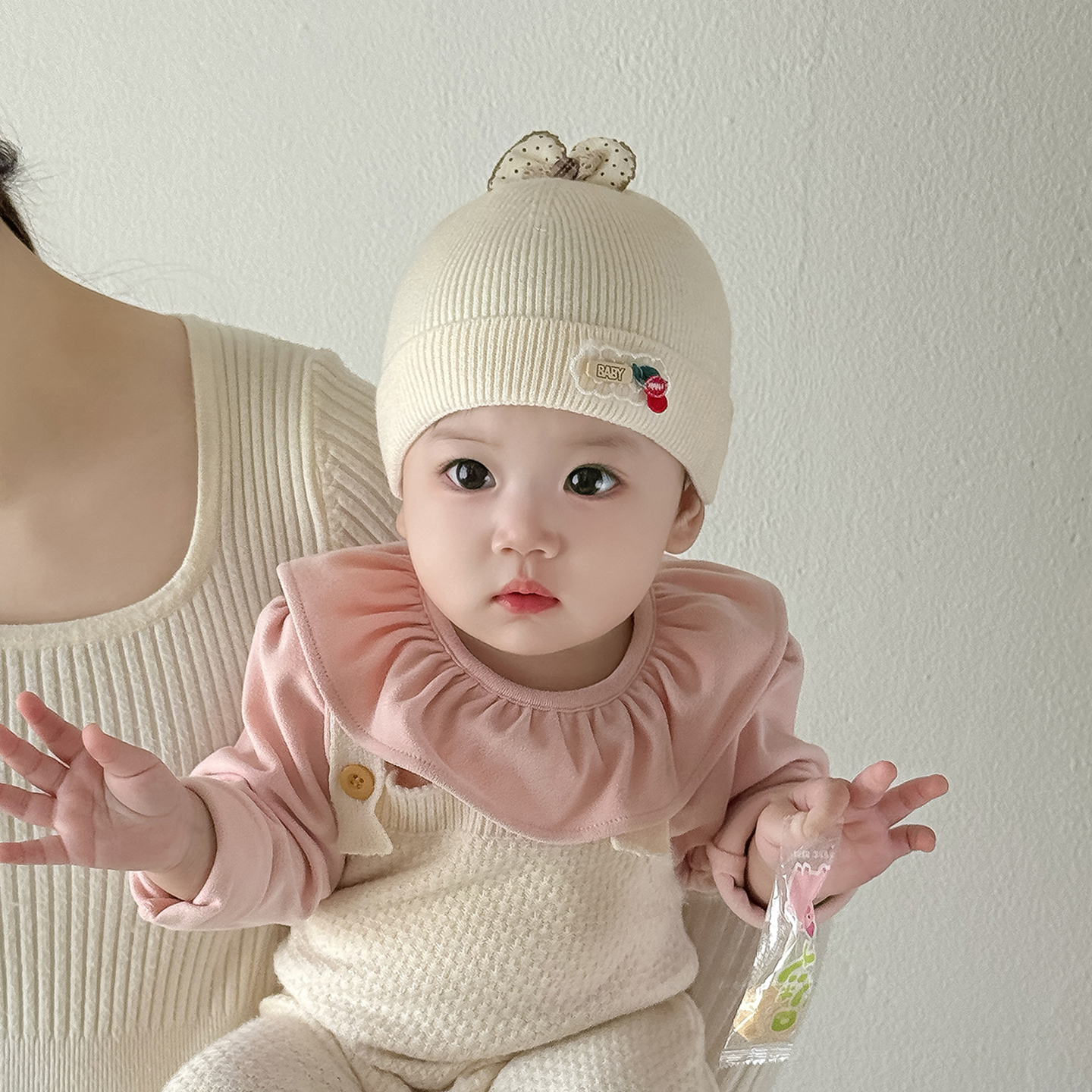 新生帽子秋冬季保暖加厚针织套头帽婴幼儿宝宝小月龄护耳毛线胎帽