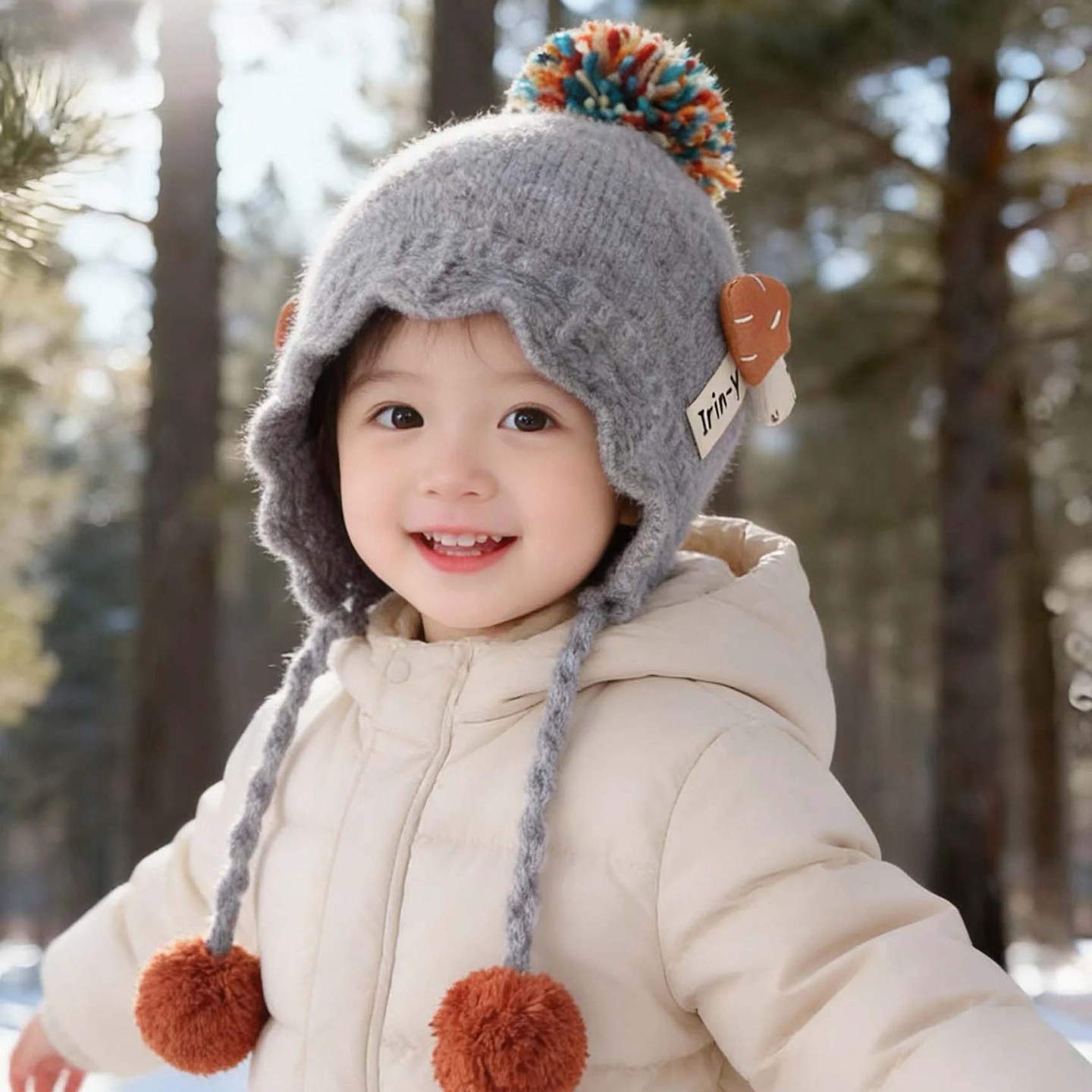 儿童帽子秋冬季保暖加厚针织护耳韩版帽男女宝宝可爱防风毛线帽潮,童装/婴儿装/亲子装,帽子,淘宝优惠券,粉丝福利购,淘宝优惠卷