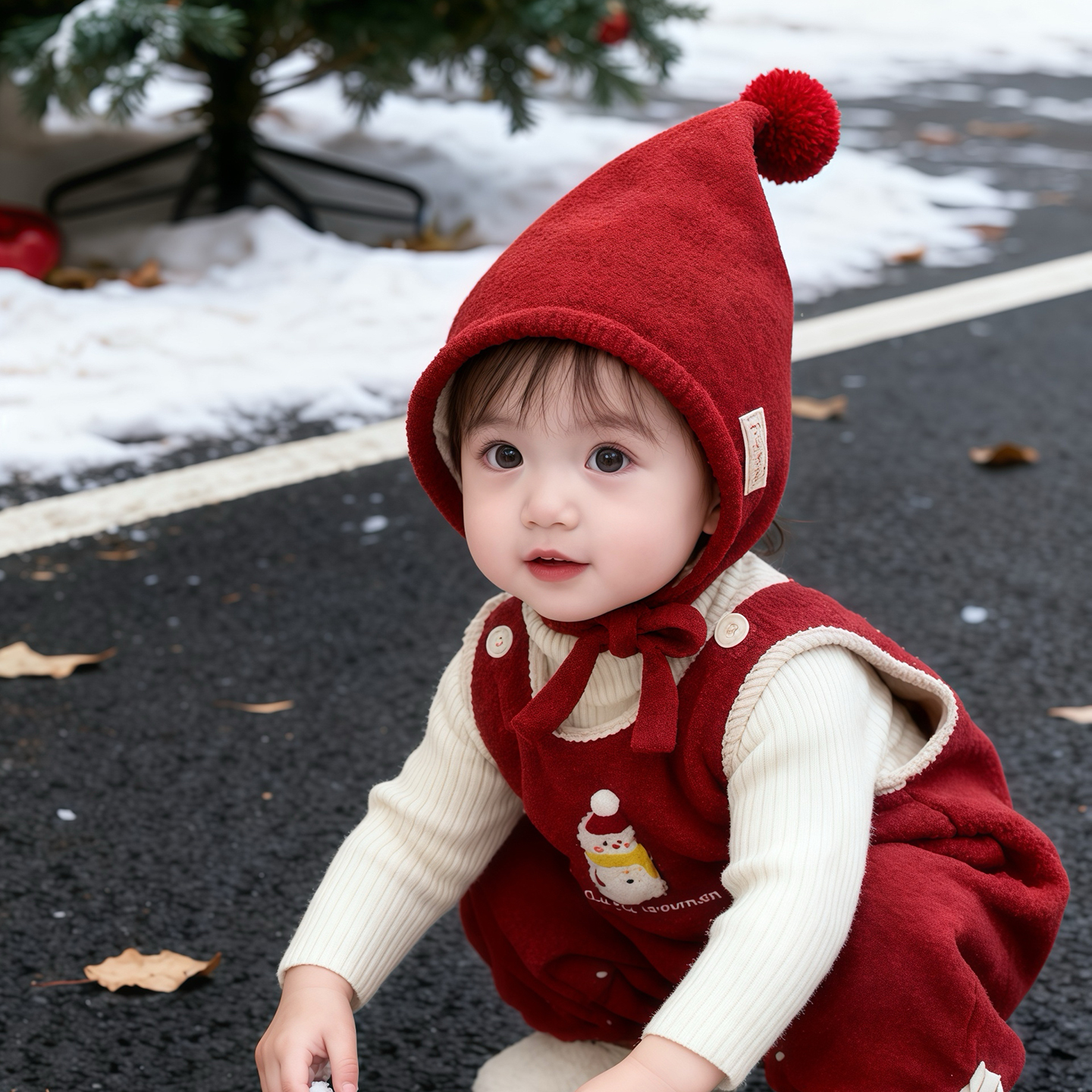 儿童帽子秋冬季保暖加厚韩版可爱尖尖毛线帽男孩女宝宝防风护耳帽