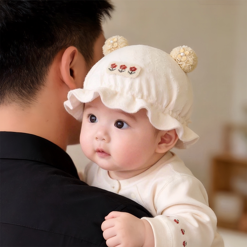 婴幼儿帽子秋冬款保暖松紧渔夫胎帽男孩女宝宝纯棉防风小月龄盆帽