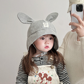 韩系儿童遮阳帽子春秋薄款 大帽檐渔夫帽男女宝宝防晒可松紧盆帽夏