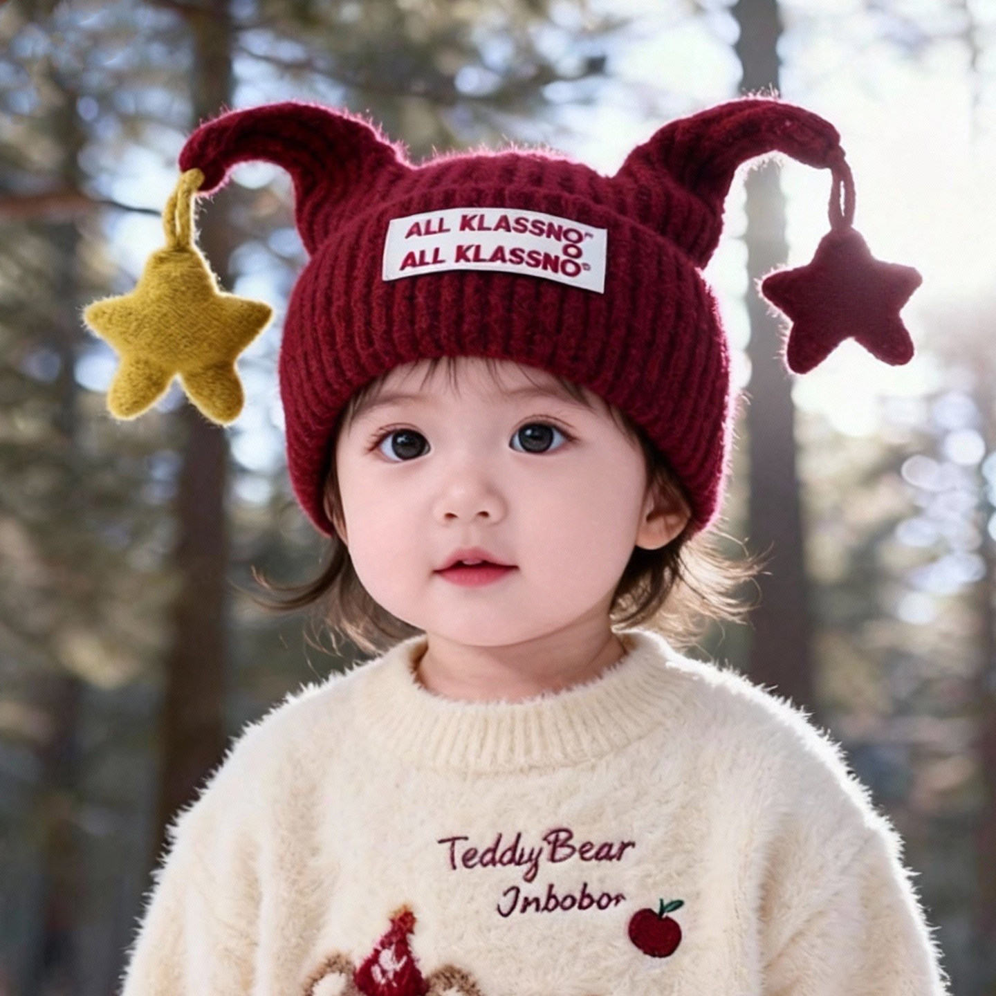 韩版星星儿童帽子秋冬季保暖加厚针织套头帽男女宝宝防风毛线帽潮,童装/婴儿装/亲子装,帽子,淘宝优惠券,粉丝福利购,淘宝优惠卷