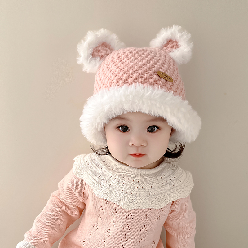 女宝宝甜美帽子秋冬季渔夫帽