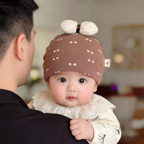 新生帽子春秋款护囟门套头帽男女宝宝婴幼儿小月龄保暖防风胎帽冬