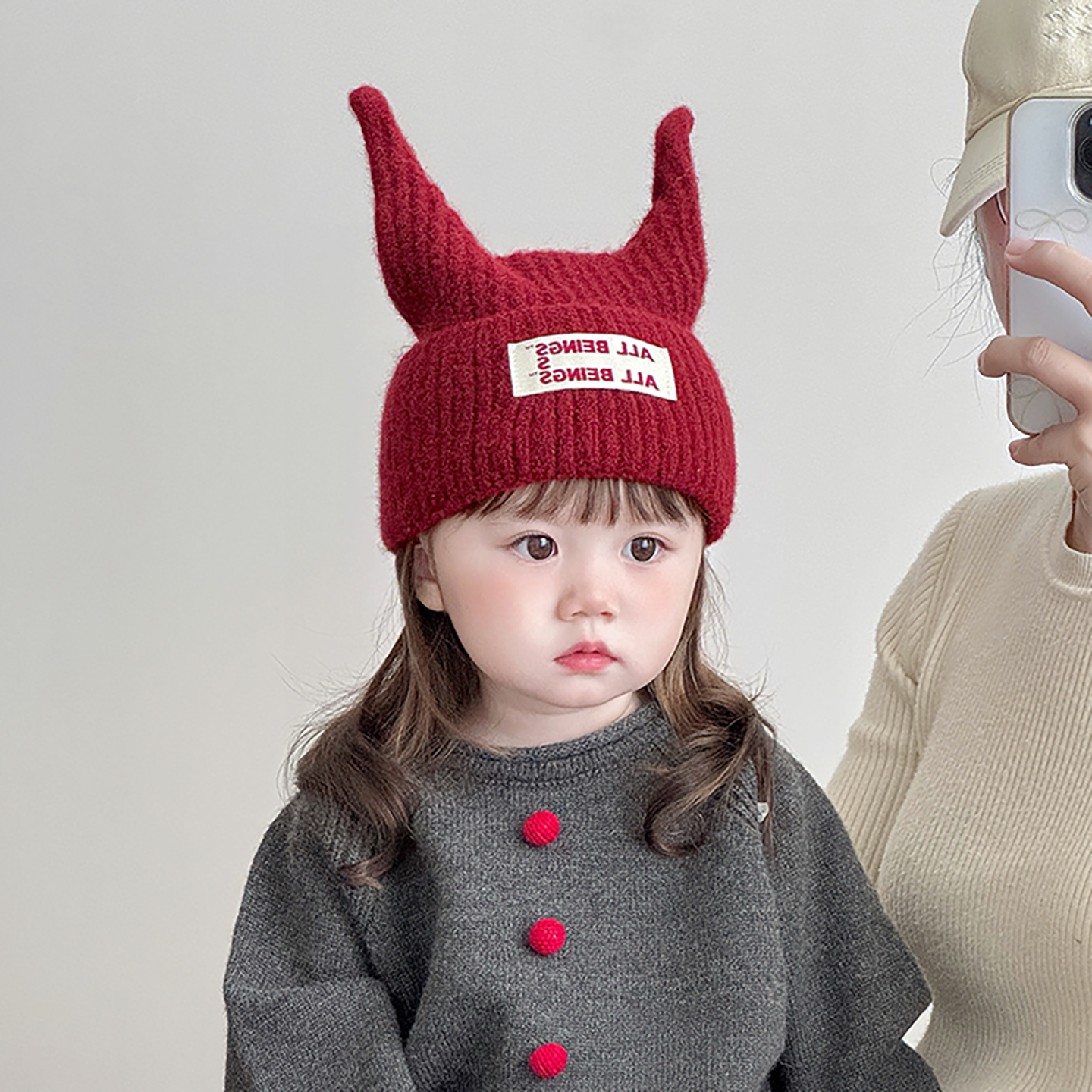 搞怪儿童帽子秋冬季保暖加厚针织套头帽男婴女宝宝防风护耳毛线帽