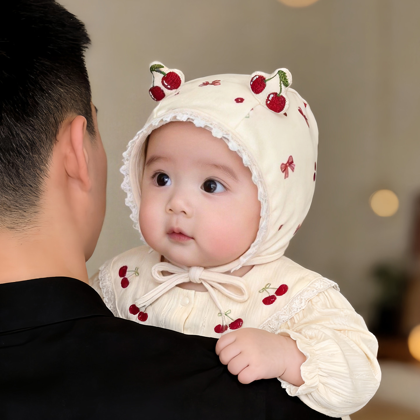 婴幼儿帽子秋冬款保暖加厚护囟门包头帽女宝宝小月龄护耳公主胎帽