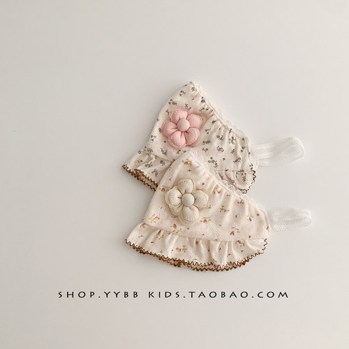 婴幼儿夏季纯棉护囟门胎帽新生儿初生可爱女宝宝帽防晒空顶帽春款