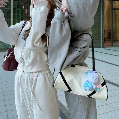 日单慵懒风连帽卫衣套装